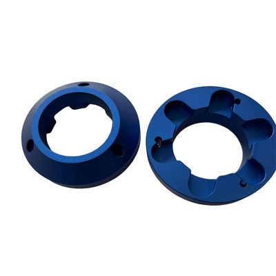 High Precision Aluminium CNC Turning Parts with Blue Oxidation+Sandblasting for Customized Applications