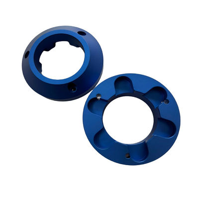 High Precision Aluminium CNC Turning Parts with Blue Oxidation+Sandblasting for Customized Applications