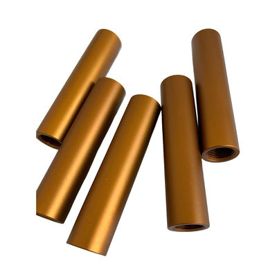 Aluminum CNC Turning Parts with Gold Oxidation Surface Treatments for Customized Sizes