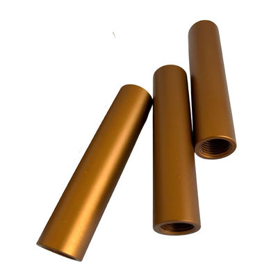 Aluminum CNC Turning Parts with Gold Oxidation Surface Treatments for Customized Sizes