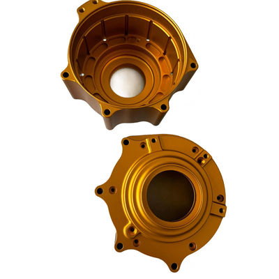 Customized Size CNC Turning Milling Parts with Gold Oxidation Surface Treatment and 100% Inspection