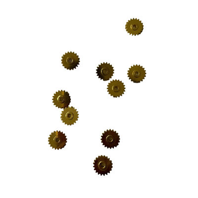 High Precision Aluminum CNC Spare Parts with Gold Oxidation Surface Treatment and Customized Sizes