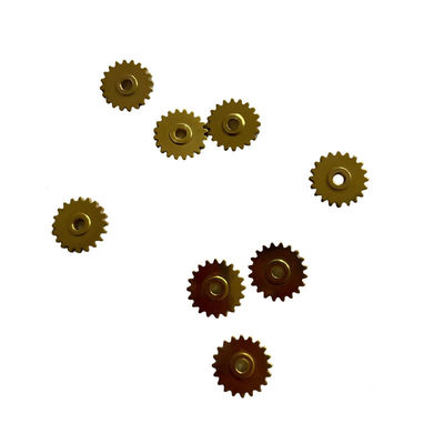 High Precision Aluminum CNC Spare Parts with Gold Oxidation Surface Treatment and Customized Sizes