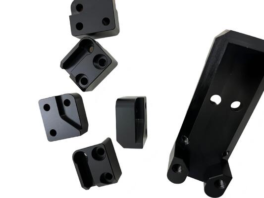 Precision CNC Machined Aluminum Sensor Mount Bracket with Black Oxidation Surface Finish and ±0.002~0.005mm Tolerance ISO9001 Certified