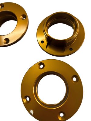 Customized Size Aluminum CNC Turning Parts with Gold Oxidation Surface Treatment and 7-35 Days Lead Time at Factory Price