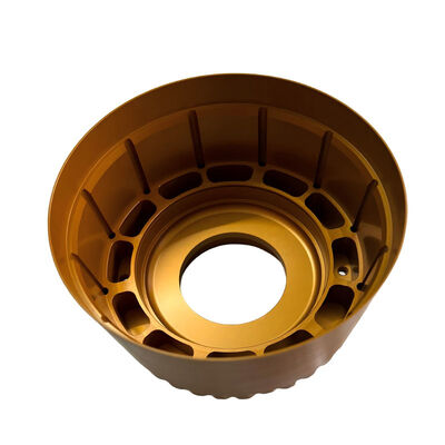 Gold Anodize Aluminum CNC Turning Milling Parts with Engineering Support and Customized Precision