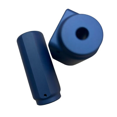 High Precision CNC Spare Parts with Blue Oxidation Surface Treatment and Customized Size Options