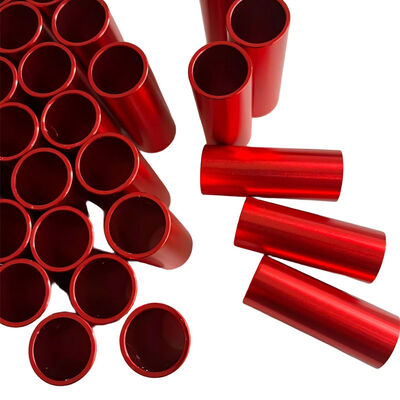 High Precision CNC Turning Parts with Red Oxidation Surface Treatment for Medical Device Enclosures