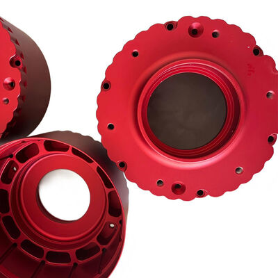 Precision CNC Turning Parts with Red Oxidation Surface Finish and ±0.002~0.005mm Tolerance ISO9001 Certified