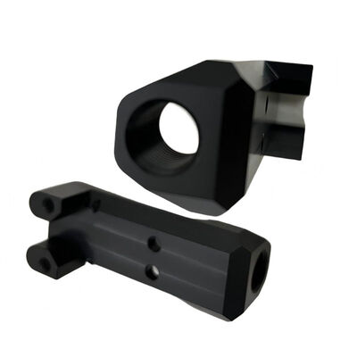 Precision CNC Machined Aluminum Sensor Mount Bracket with Black Oxidation Surface Finish and ±0.002~0.005mm Tolerance ISO9001 Certified